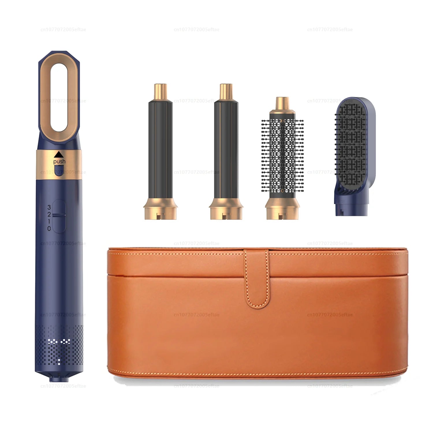 5 in 1 Hair Dryer Hot Air Comb for Curling Straightening and Volumizing Hair with Detachable Attachments