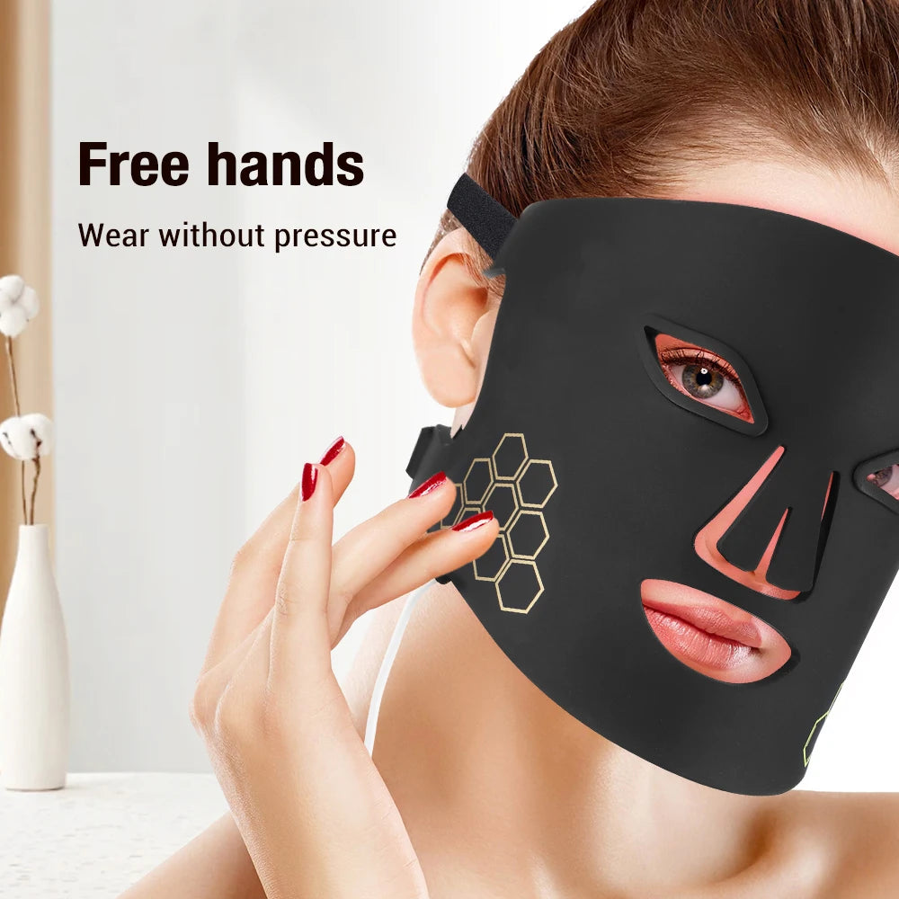 72 LED Photon Beauty Mask Instrument USB Electronic Mask Rejuvenation Lightens Fine Lines Brighten Skin Tone Repair Skin