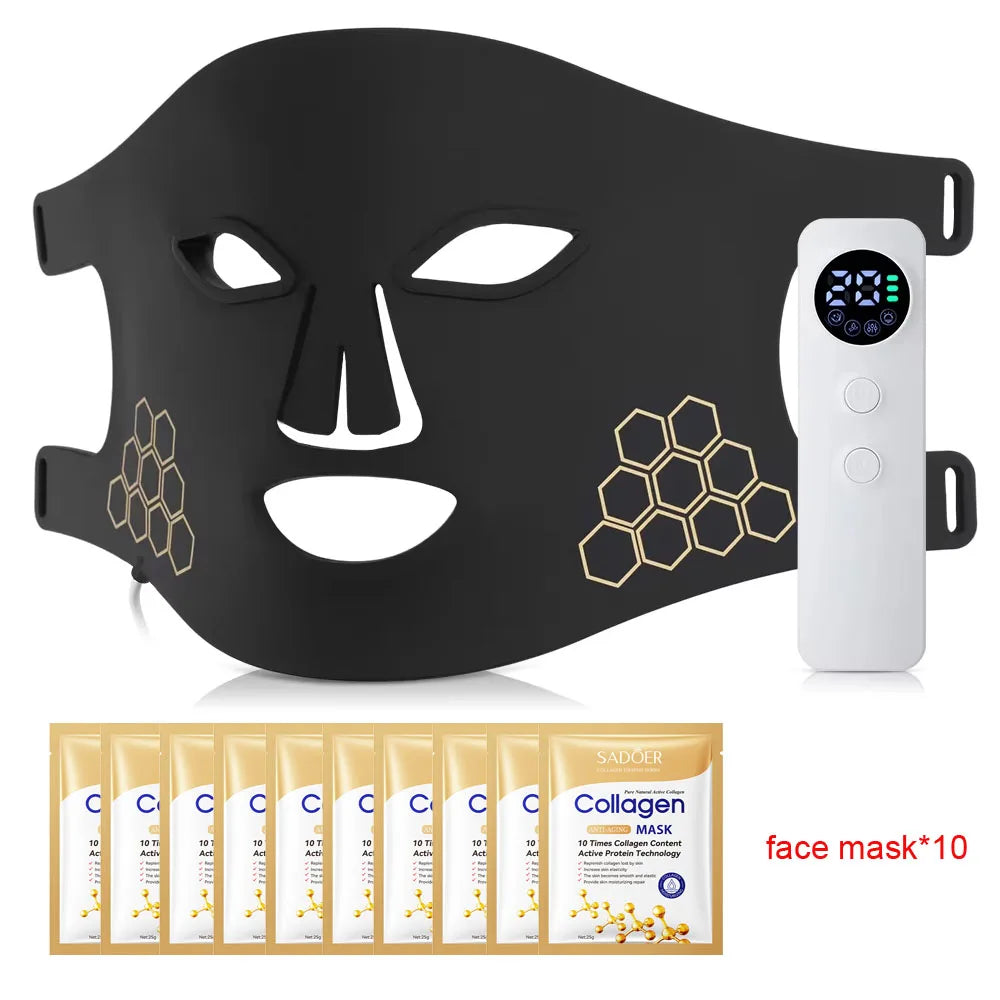 72 LED Photon Beauty Mask Instrument USB Electronic Mask Rejuvenation Lightens Fine Lines Brighten Skin Tone Repair Skin