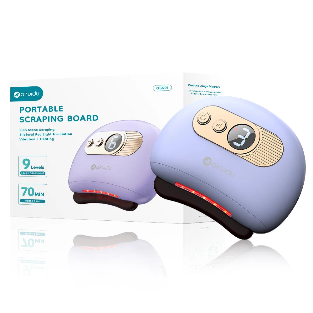 2025 Electric Guasha Massager EMS Face Lifting Remove Edema Firming Skin Clod Heat Body Scraping Therapy Relieve Fatigue Device