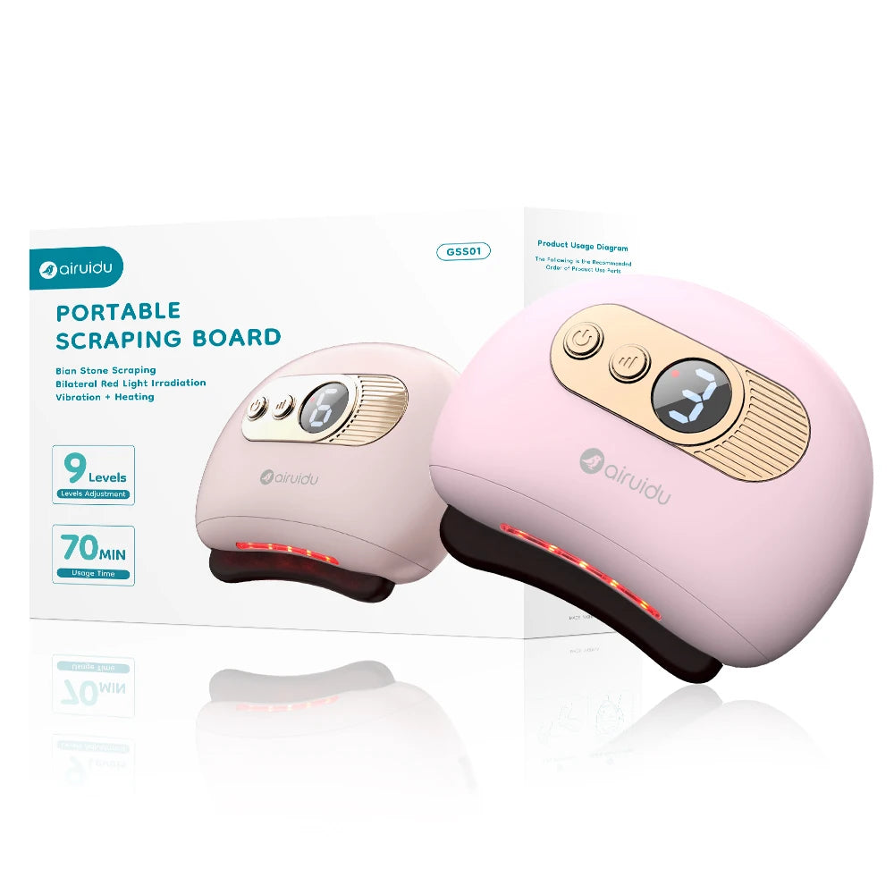2025 Electric Guasha Massager EMS Face Lifting Remove Edema Firming Skin Clod Heat Body Scraping Therapy Relieve Fatigue Device