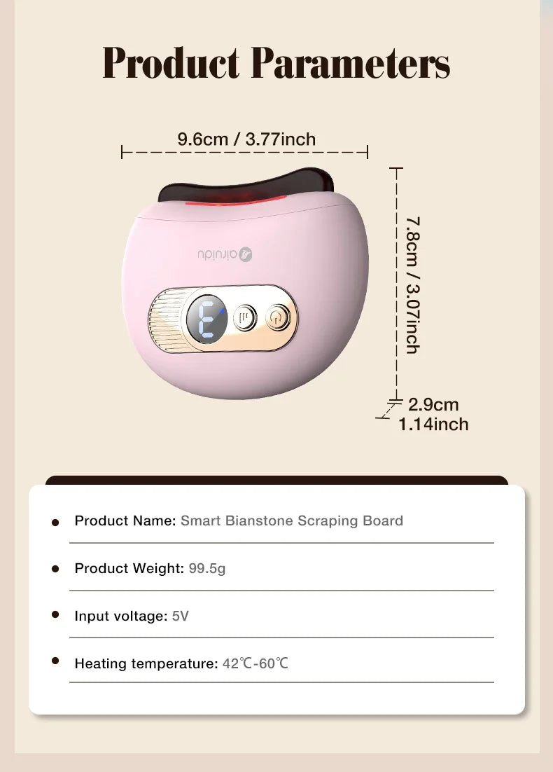 2025 Electric Guasha Massager EMS Face Lifting Remove Edema Firming Skin Clod Heat Body Scraping Therapy Relieve Fatigue Device
