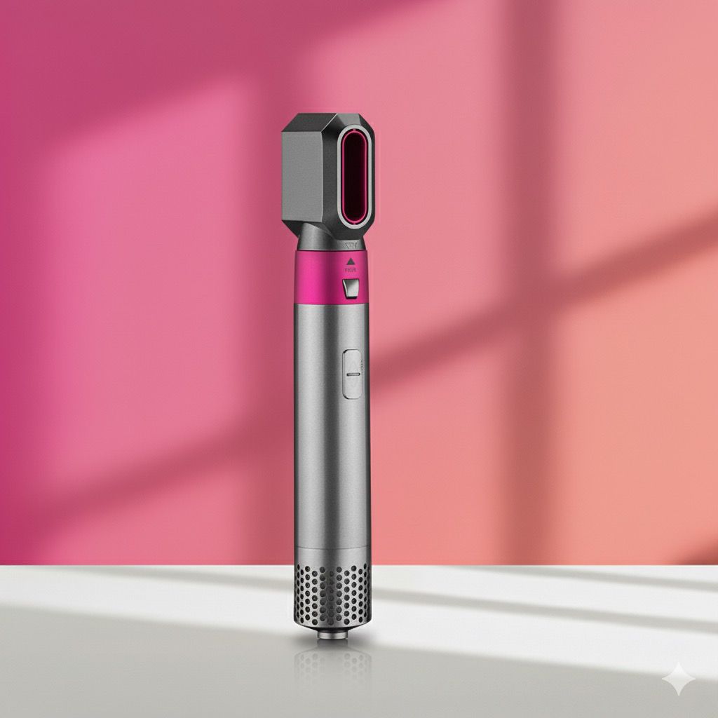 7 in 1 Hair Dryer Hot Air Brush Styler and Volumizer Hair Straightener Curler Comb Negative Ion One Step Hair Dryer Brush